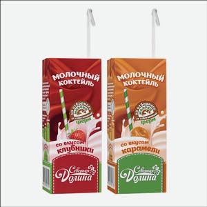 Коктейль молочный СЕВЕРНАЯ ДОЛИНА карамель/клубника 200мл
