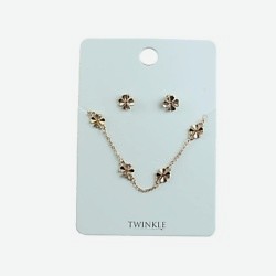 Набор серьги + браслет Clover Gold