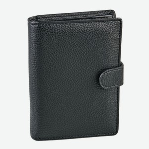 7024 черн Обложка для водительского удостоверения с монетницей черная/fw 24