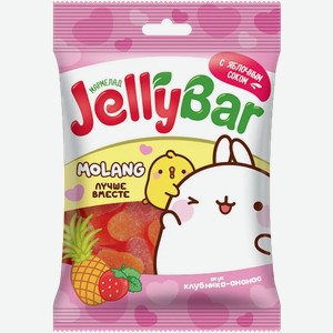 Мармелад жевательный Molang Jelly Bar Клубника-Ананас 65г