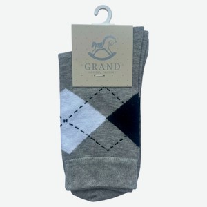 Носки детские «ТОП» Ромбы светло-серые, р 22-24