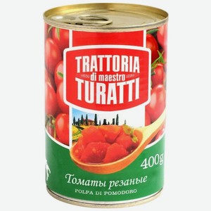 Томаты Trattoria Di Maestro Turatti резаные 420мл, 420 мл
