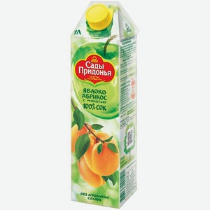 Сок Сады Придонья абрикос-яблоко с мякотью 1л, 1 л