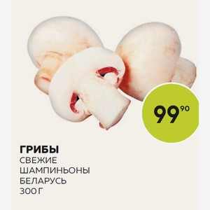 Грибы Свежие Шампиньоны 300г