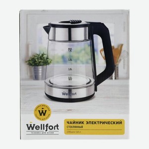 Чайник стеклянный 1.8л 1800Вт Wellfort