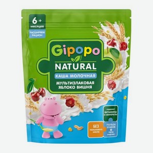 Каша молочная мультизлаковая Яблоко-вишня Gipopo 170г