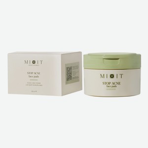 Пэды д/проблемной кожи лица Mixit Stop Acne с кислотами 60шт