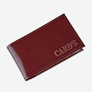 6007 бордо Визитница Zemsa гладкая бордовая/fw 24