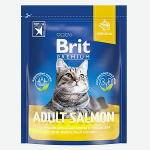 BRIT PREMIUM, Сухой корм с лососем для взрослых кошек  Cat A