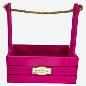 Корзина-ящик декоративный деревянный «Азалия Декор» бордовый для цветов и подарков, 21х12х23 см