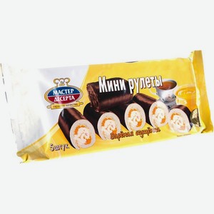 Мини-рулеты Мастер Десерта бисквитные с кремом вареная сгущенка 175г, 175 г