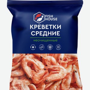 Креветки Fish House средние 500г, 500 г