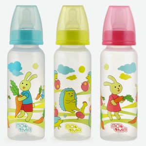 Бутылочка ПОМА 1 шт. (ПП, силикон , быстрый поток) 6+ 240 мл.