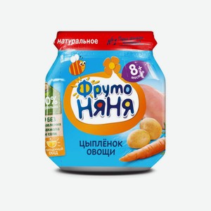 Пюре ризотто с цыпленком и овощами ФрутоНяня 100г