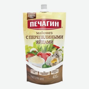Майонез с перепелиными яйцами Печагин 50% 200мл
