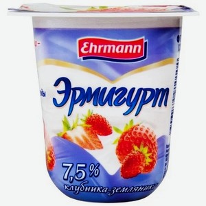 Йогурт Ehrmann Эрмигурт Клубн-земляника 7,5% 100г