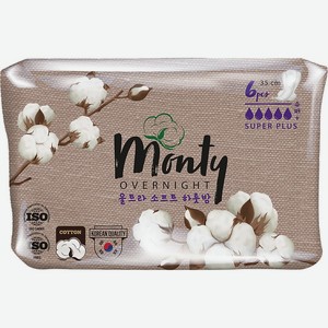 Прокладки Monty Ultra Soft Overnight 6шт
