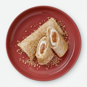 Блинчики с крем-чиз, варёной сгущенкой и арахисом, кг