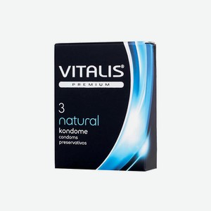 VITALIS Презервативы PREMIUM Natural, Классические, 3 шт.