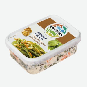 Салат из морской капусты с грецким орехом и майонезом Мериди