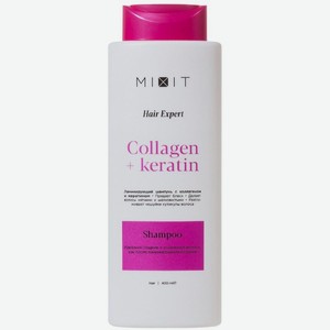 Шампунь для волос Mixit Ламинирующий с коллагеном и кератином 400мл, 400 мл