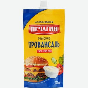 Майонез ПЕЧАГИН Провансаль 67%, 200мл