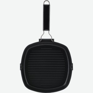 Сковорода-гриль HOMECLUB 25см, 44х25х6см, литой алюминий, складная ручка, Арт. RLF-2
