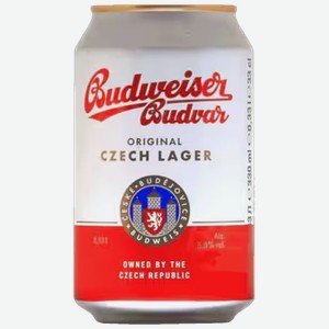 Пиво Budweiser Budvar светлое 0,33 л ж/б