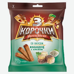 Сухарики ржаные холодец и хрен 3 Корочки 40 г