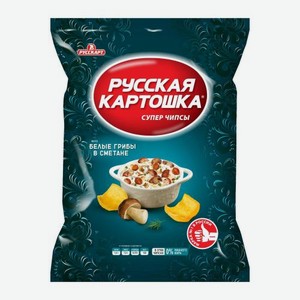 Чипсы Русская картошка картофельные Белые грибы-сметана 105г