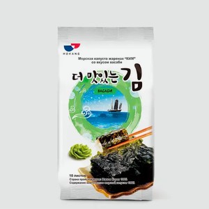Морская капуста «Hokang» жареная «КИМ» со вкусом васаби, 5 г