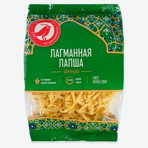 Лапша АШАН Красная птица Лагманная, 250 г