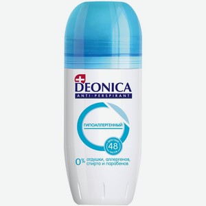 Антиперспирант DEONICA Гипоаллергенный, ролик, Россия, 50 мл