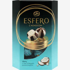 Конфеты ESFERO из темного и белого шоколада с кокосом, 186г