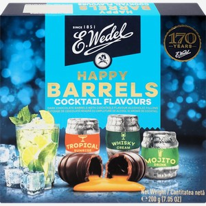 Конфеты HAPPY BARRELS Ассорти с коктейльной начинкой, 200г