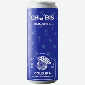 Пиво Chibis Brewery Alicante Cold IPA светлое 0,45 л ж/б