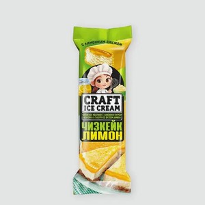 Мороженое «Craft Ice Cream» с лимоном и вкусом чизкейка, 80 г