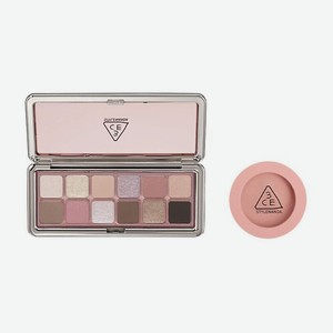 3CE Набор: Палетка теней New Take Eyeshadow Palette + Румяна Face Blush, PINK JOURNEY + MONO PINK