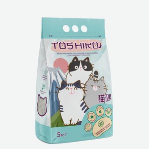Наполнитель комкующийся бентонитовый Toshiko без запаха, 5кг