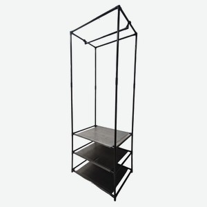 Вешалка-стеллаж напольная черная, 56х42х159,5 см