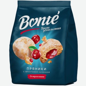 Пряники Bonte с вишневой начинкой заварные глазированные 300г, 300 г