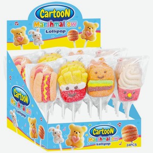 Маршмеллоу Yiwu Jiecai на палочке 15г в ассортименте