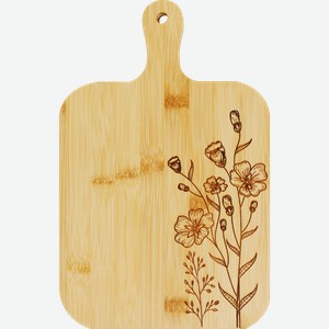 Доска разделочная HOMECLUB Сияние весны, 29,7x19,6х1,5см, бамбук, Арт. SW8-2