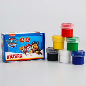 Краски пальчиковые Paw Patrol 6 цв.